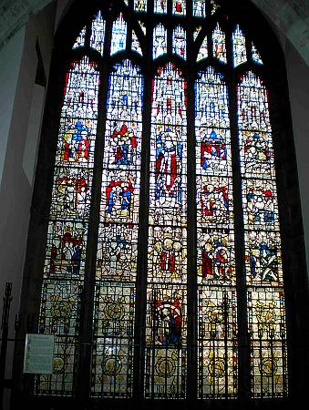 York St Martin le Grand - Detail of stained Glass